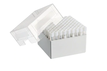 艾本德儲存盒 9 × 9, 可放置 81  個螺旋蓋（凍存）管， 4  –  5  mL，2  件，高 102  mm，4  英寸，聚丙烯材料，可耐受最低 -86  °C，可高溫高壓滅菌，帶蓋子并具有
