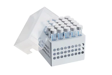 艾本德儲存盒 5 × 5, 可放置 25  個試管，15  mL，2  件，高 127  mm，5  英寸，聚丙烯材料，可耐受最低 -86  °C，可高溫高壓滅菌，帶蓋子并具有數(shù)字字母標識