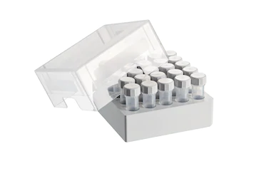 艾本德儲存盒 5 × 5, 可放置 25  個螺旋蓋管，5  mL，2  件，高 76  mm，3  英寸，聚丙烯材料，可耐受最低 -86  °C，可高溫高壓滅菌，帶蓋子并具有數(shù)字字母標識
