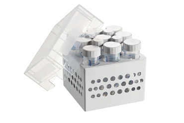 艾本德儲存盒 3 × 3, 可放置 9  個 50  mL 試管和 4  個 15  mL 試管，2  件，高 127  mm，5  英寸，聚丙烯材料，可耐受最低 -86  °C，高溫高壓滅菌，帶蓋子