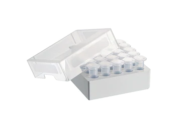 艾本德儲存盒 5 × 5, 可放置 25  個試管，5  mL，4  件，高 64  mm，2.5  英寸，聚丙烯材料，可耐受最低 -86  °C，可高溫高壓滅菌，帶蓋子并具有數(shù)字字母標識
